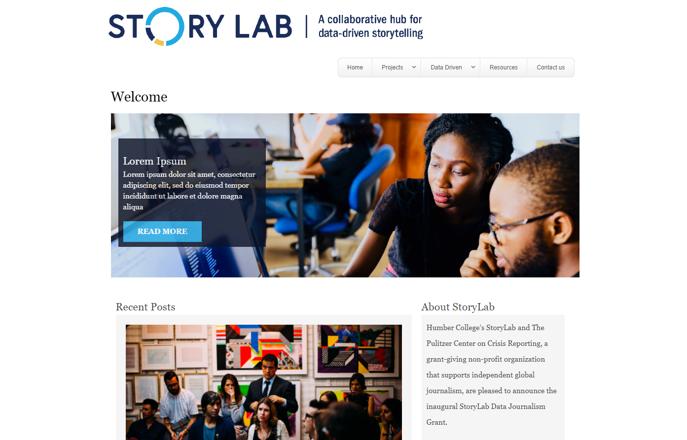 Illustrative image of Humber StoryLab site